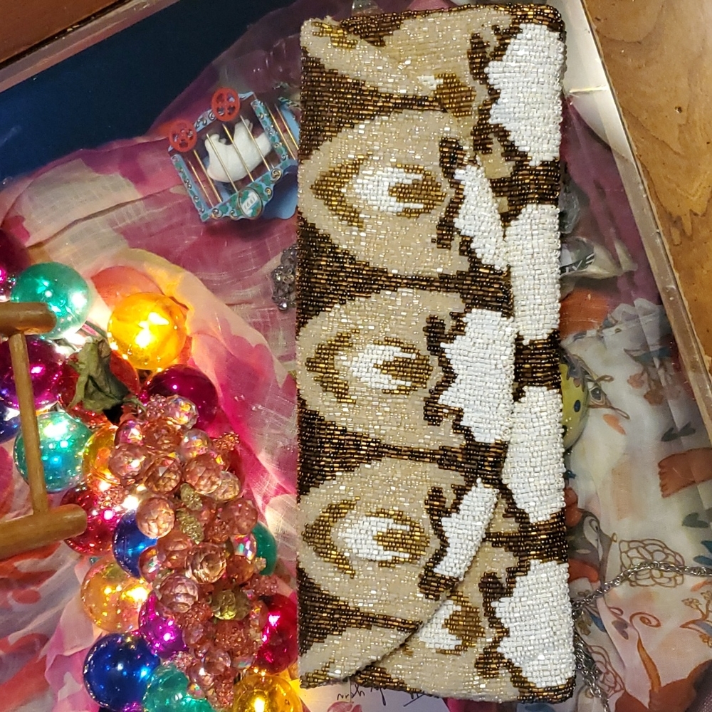 Moyna Beaded Clutch Bag